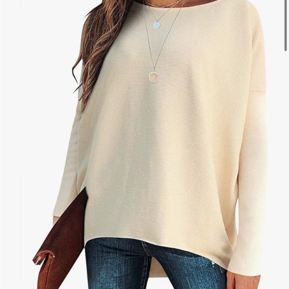 NWOT XL Cream Oversized Sweater